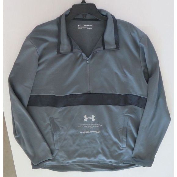 Under Armour 1357084 Men Sz 2XL Pitch Gray Armour Fleece Storm 1/2 Zip Pullover - Picture 5 of 5